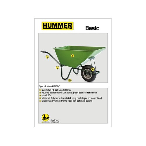 Hummer Stalkruiwagen Basic 160L. - HUMMER