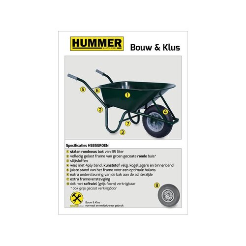 Hummer Bouwkruiwagen 85L. - HUMMER Hummer Bouwkruiwagen 85L. - HUMMER
