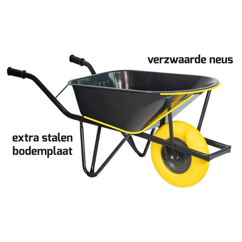 Hummer Bouwkruiwagen Staal Softwiel 85L. - HUMMER