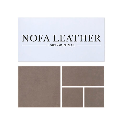 Nofa Leather | Leren wandbekleding 1m² Taupe mix