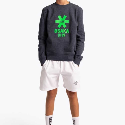 Osaka Deshi Sweater Green Star Navy Melange Osaka Deshi Sweater Green Star Navy Melange