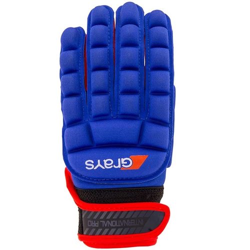 Grays Int Pro Glove Hockeyhandschoen Blauw Rood