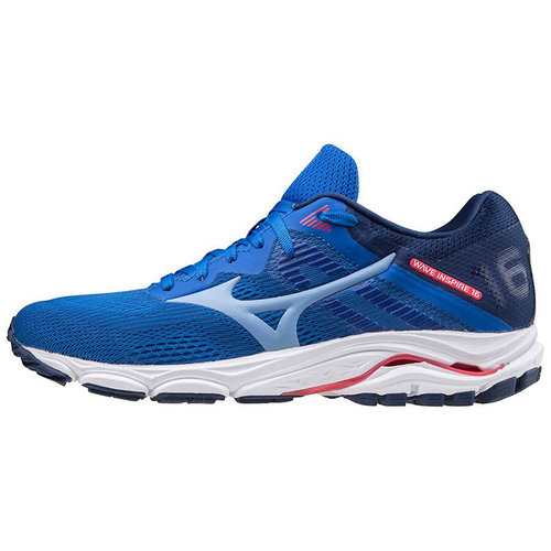 Mizuno Wave Inspire 16 Dames Hardloopschoen Blauw Mizuno Wave Inspire 16 Dames Hardloopschoen Blauw
