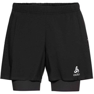 Odlo Zeroweight 5inch 2-in-1 Shorts Heren Zwart