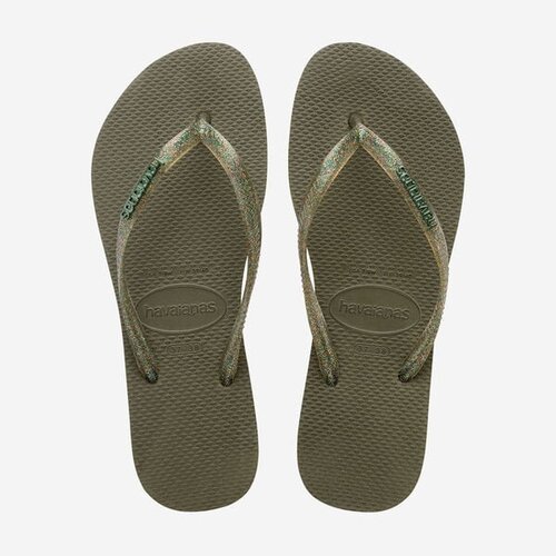 Havaianas Slim Logo Metallic Green Havaianas Slim Logo Metallic Green