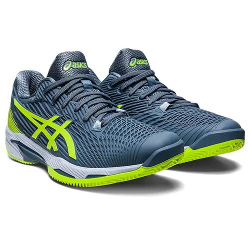 Asics Solution Speed FF Clay Steel  Blue/ Hazard Green