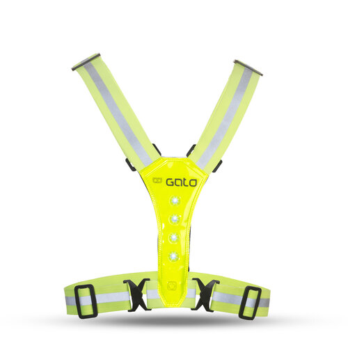 Gato Led Safer Sport Vest Neon Yellow Gato Led Safer Sport Vest Neon Yellow