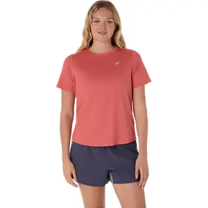 Asics Core Shortsleeve Top Roze Dames