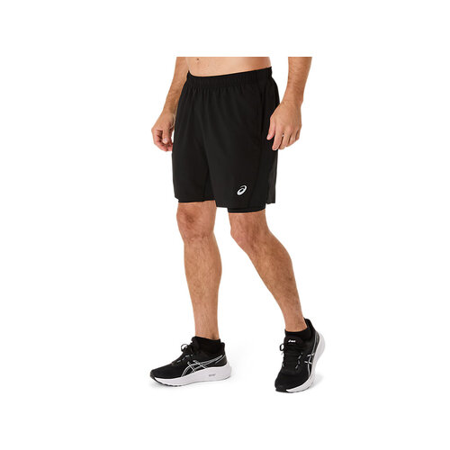 Asics Core 2N1 Short Zwart Heren Asics Core 2N1 Short Zwart Heren