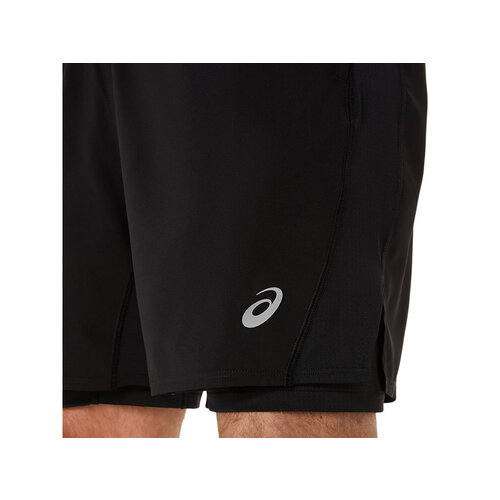 Asics Core 2N1 Short Zwart Heren Asics Core 2N1 Short Zwart Heren