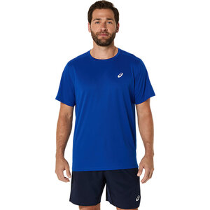 Asics Core Shortsleeve Top Heren Blauw Asics Core Shortsleeve Top Heren Blauw