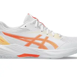 Asics Gel-Task 4 Zaalschoenen Dames Wit Oranje
