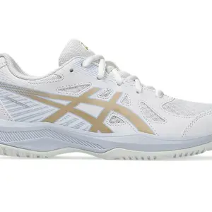 Asics Upcourt 6 Junior Zaalschoenen Wit Goud
