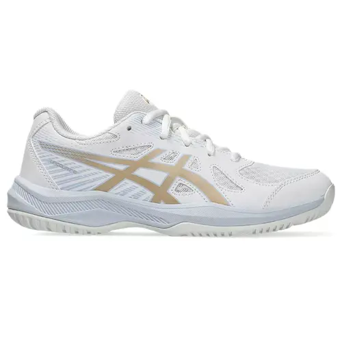 Asics Upcourt 6 Junior Zaalschoenen Wit Goud Asics Upcourt 6 Junior Zaalschoenen Wit Goud