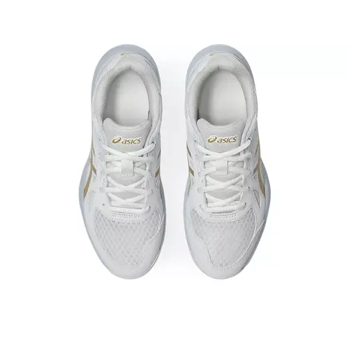 Asics Upcourt 6 Junior Zaalschoenen Wit Goud