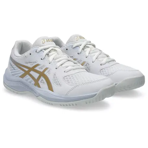 Asics Upcourt 6 Junior Zaalschoenen Wit Goud