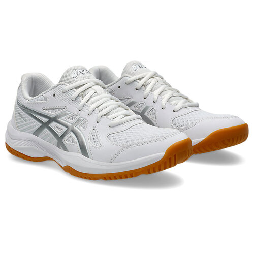 Asics Upcourt 6 Dames Zaalschoenen Wit Zilver