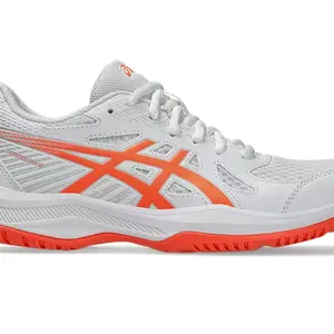 Asics Upcourt 6 Dames Zaalschoenen Wit Oranje