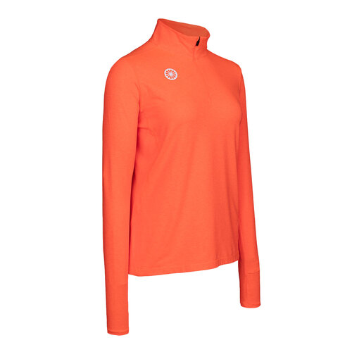 Indian Maharadja Women Half Zip Long Sleeve - Neon Koraal Indian Maharadja Women Half Zip Long Sleeve - Neon Koraal