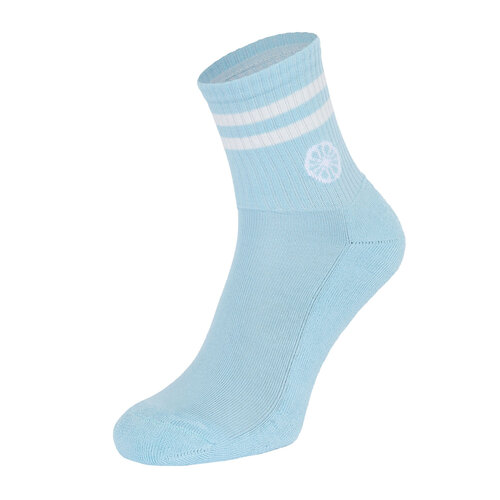 Indian Maharadja Striped Short Sock - Serene Blue