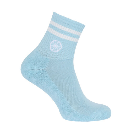 Indian Maharadja Striped Short Sock - Serene Blue