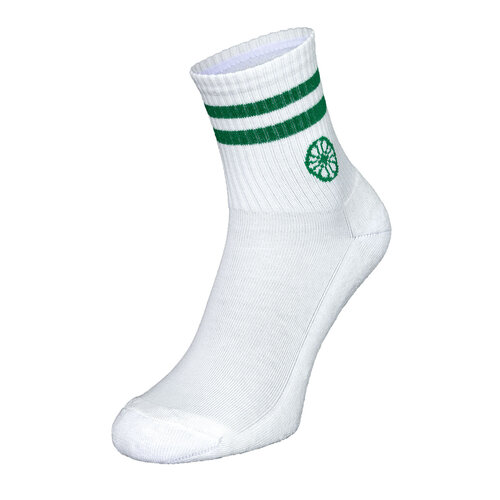 Indian Maharadja Striped Short Sock - Lush Green