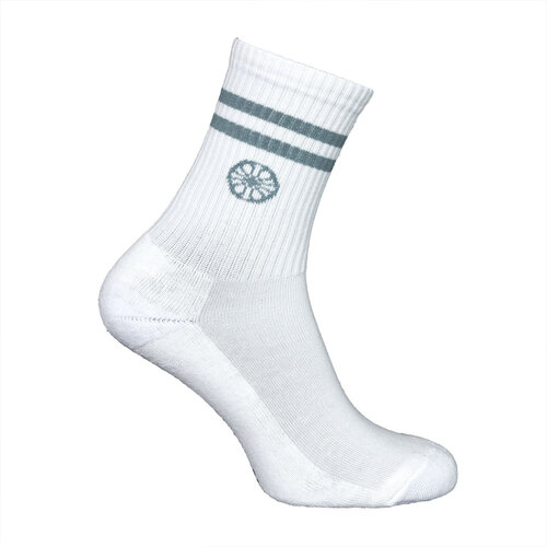 Indian Maharadja Striped Crew Sock - Misty Grey
