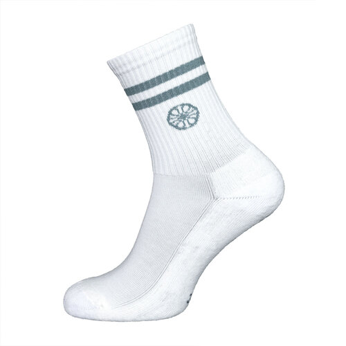 Indian Maharadja Striped Crew Sock - Misty Grey