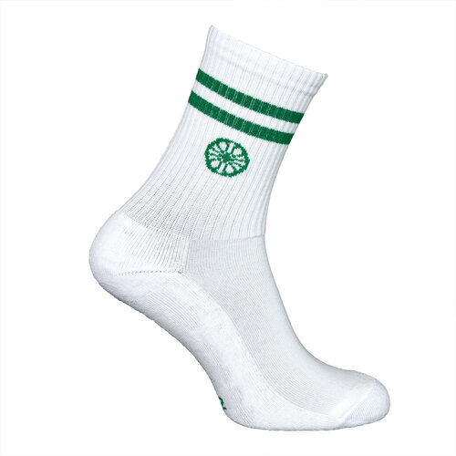 Indian Maharadja Striped Crew Sock - Lush Green