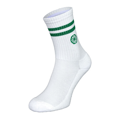 Indian Maharadja Striped Crew Sock - Lush Green