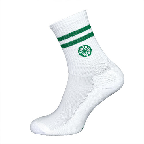 Indian Maharadja Striped Crew Sock - Lush Green