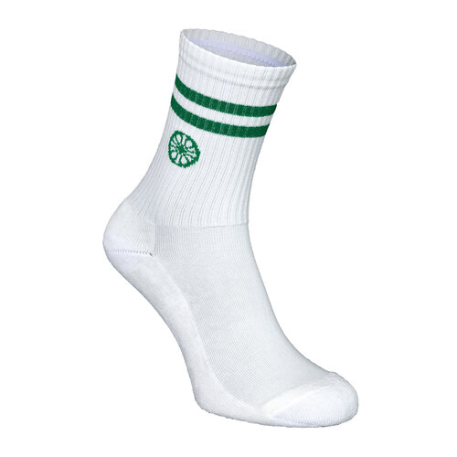 Indian Maharadja Striped Crew Sock - Lush Green
