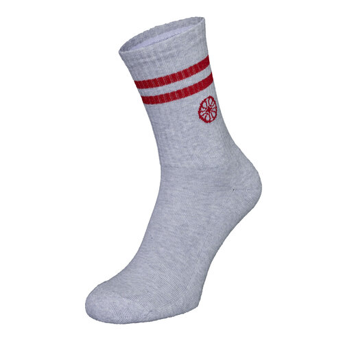 Indian Maharadja Striped Crew Sock - Lichtgrijs
