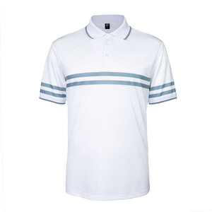 Indian Maharadja Men Printed Stripe Polo - Bright White