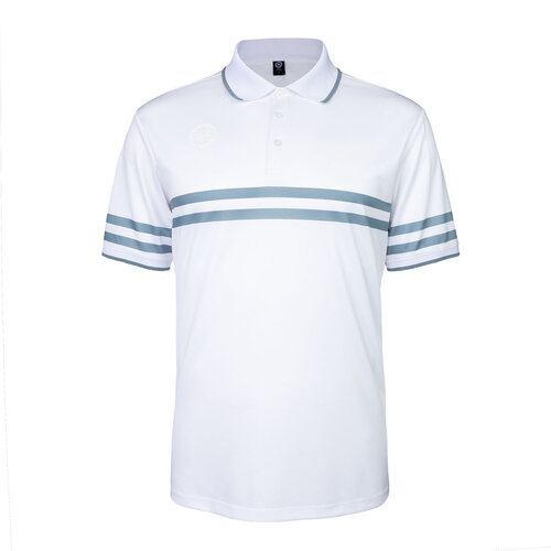 Indian Maharadja Men Printed Stripe Polo - Bright White
