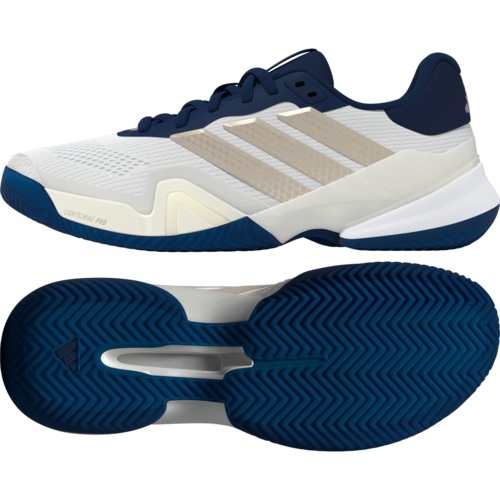 Adidas Barricade 14 Clay – Tennisschoenen - Wit/Blauw - Heren