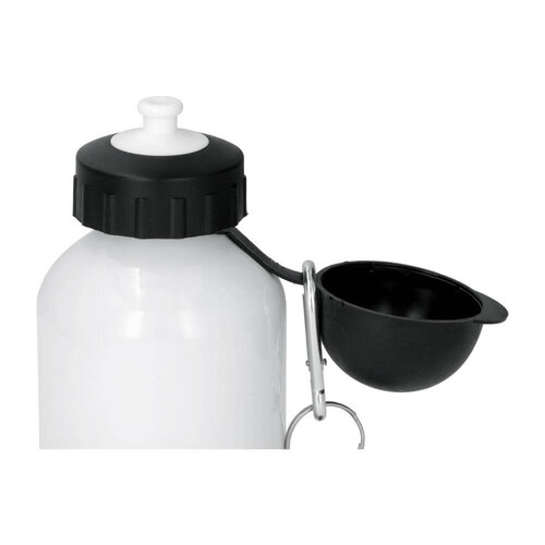 Bedrukte Waterfles Aluminium Wit