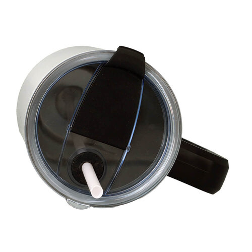 Bedrukte "Hippe" Waterfles RVS Wit