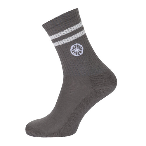 Indian Maharadja Striped Crew Sock - Walnut