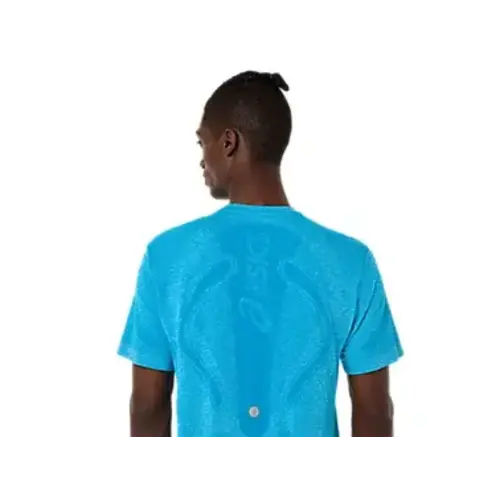 Asics Road Seamless SS Top Heren Aegean Blue/Sky Asics Road Seamless SS Top Heren Aegean Blue/Sky