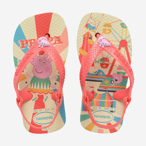 Havaianas Baby Peppa Pig Buttercream Coral Slippers