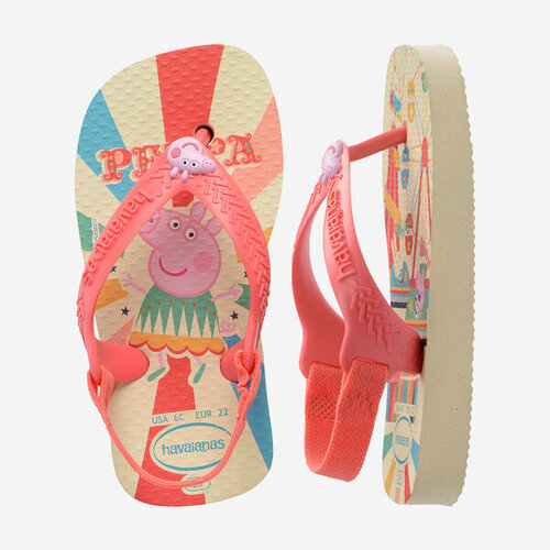 Havaianas Baby Peppa Pig Buttercream Coral Slippers