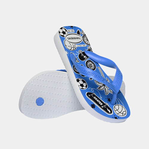 Havaianas Kids Athletic Wit Blauw Slippers