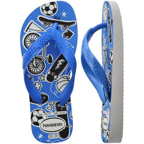 Havaianas Kids Athletic Wit Blauw Slippers Havaianas Kids Athletic Wit Blauw Slippers