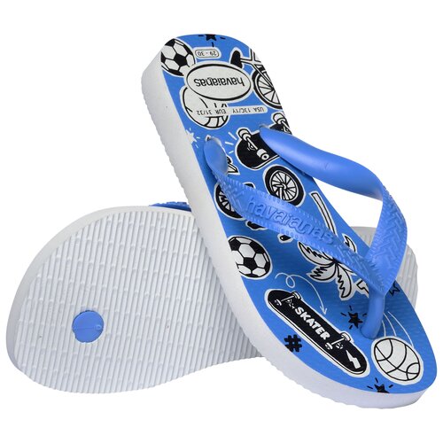 Havaianas Kids Athletic Wit Blauw Slippers Havaianas Kids Athletic Wit Blauw Slippers