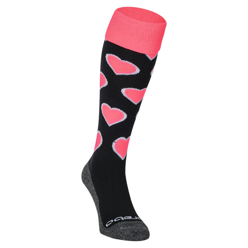 Brabo Socks Hearts Black/Pink Brabo Socks Hearts Black/Pink
