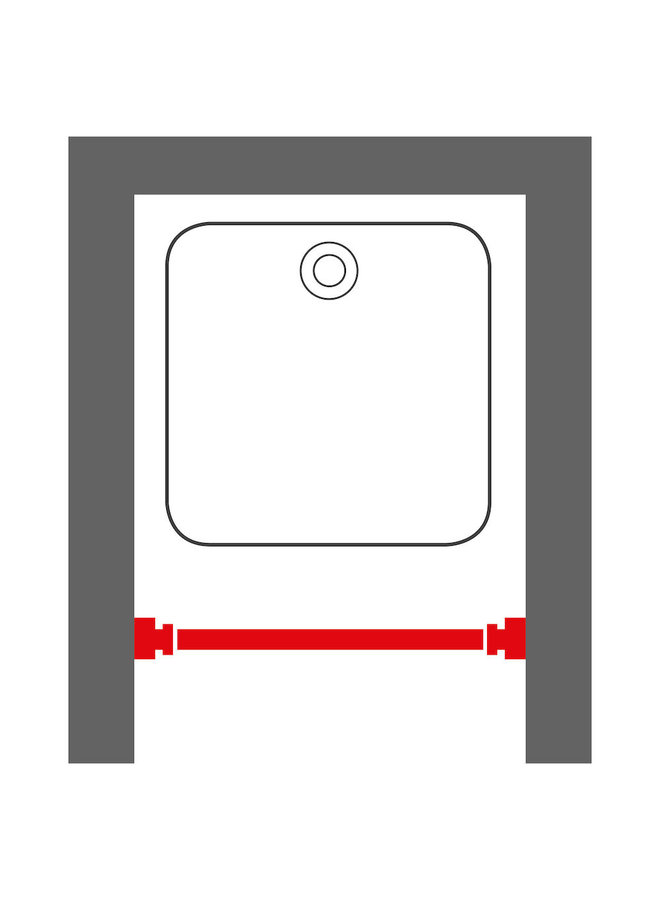 Sealskin Seallux Douchegordijnstang 80-130 cm Mat aluminium