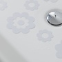 Badbloem zelfklevende antislip stickers vinyl 7 stuks wit