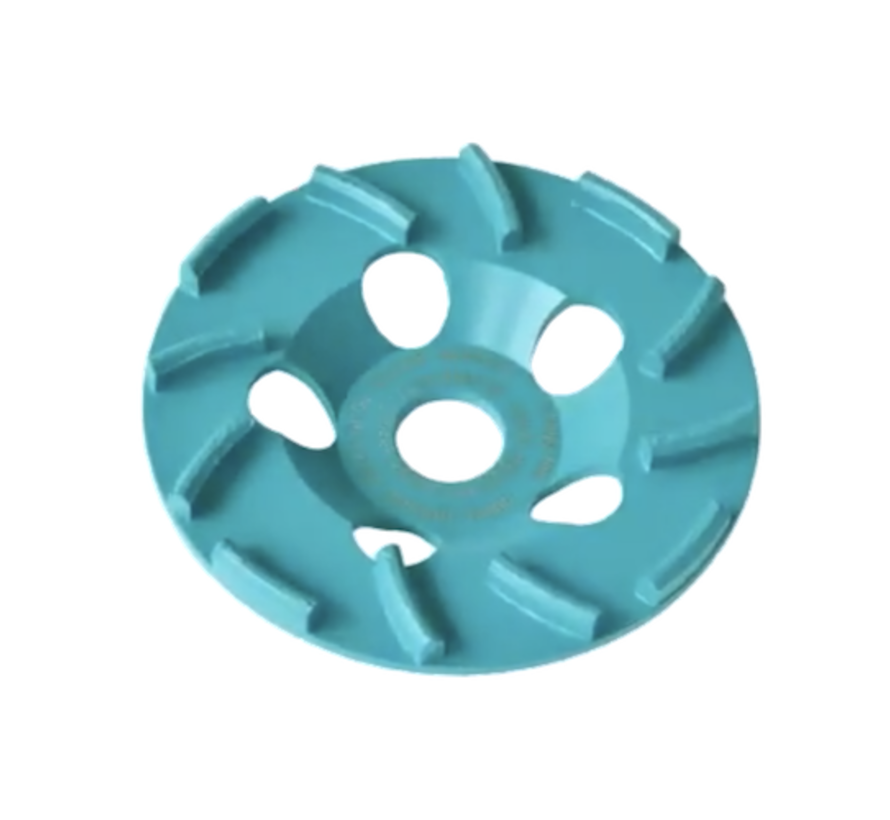 Collomix Slijpkom BST 125 Cyclon (turquoise), Ø 125 mm, H = 22 mm, b.v. voor oud beton, harde dekvloer, incl. lamellenring-set