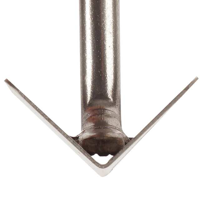 Super Prof Japanse Hoektroffel inwendig scherp 100x26mm RVS HG